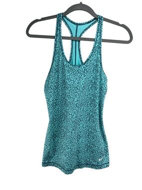 Nike Dri Fit Slim Fit Teal Racerback Tank Womens Medium